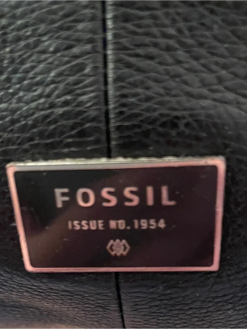 Fossil Black Pebble Leather Women’s Shoulder Bag with Crossbody Strap
